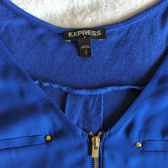 Express Royal Blue tank / blouse - size M - Picture 2 of 6
